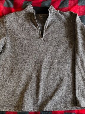 Van Heusen Men's Gray Heather Quarter-Zip Shirt Jacket